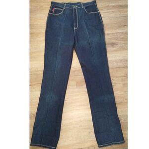 Gloria Vanderbilt High Waisted Jeans Size 16 Stretch Dark Blue Wash